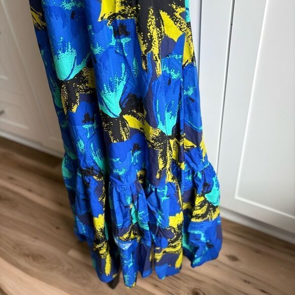 Christopher John Roger’s x Target Tiered Maxi Length Flutter Sleeve Blue Dress - Picture 7 of 10